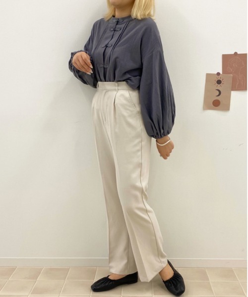 apres jour（アプレジュール）の「チャイナシャツ【ZOZOTOWN限定アイテム】（シャツ/ブラウス・レディース・ブルー系その他/アイボリー/ベージュ・フリー）」の15枚目の写真