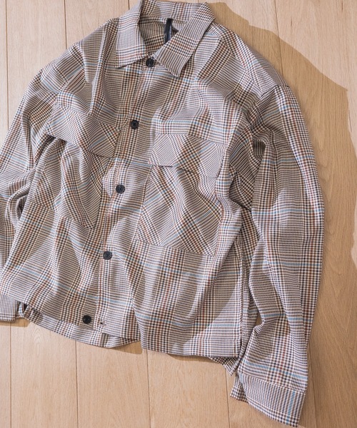 JOHN'S CLOSET(ジョンズクローゼット)の「【i】チェック柄カバーオール ジャケット(カバーオール・メンズ・ベージュ/ブラック・LARGE/MEDIUM/X-LARGE)」の13枚目の写真
