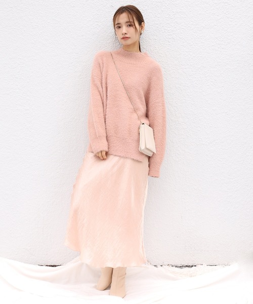 one after another NICE CLAUP（ワンアフターアナザーナイスクラップ）の「サテンマーメイドスカート（スカート・レディース・アイボリー/モカ/スモークピンク/オレンジ/コーラル・FREE）」の18枚目の写真