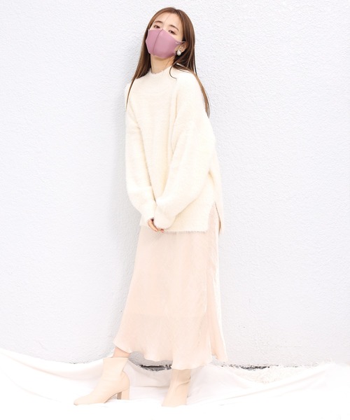 one after another NICE CLAUP（ワンアフターアナザーナイスクラップ）の「サテンマーメイドスカート（スカート・レディース・アイボリー/モカ/スモークピンク/オレンジ/コーラル・FREE）」の19枚目の写真