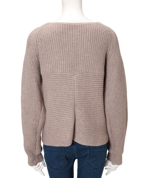 fifth（フィフス）の「カシュクールドルマンニット（ニット/セーター・レディース・ブラック/グレイッシュベージュ・MEDIUM）」の6枚目の写真