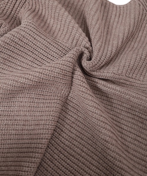 fifth（フィフス）の「カシュクールドルマンニット（ニット/セーター・レディース・ブラック/グレイッシュベージュ・MEDIUM）」の9枚目の写真