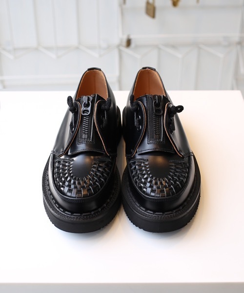 E COXとんがりラバーソールほぼ新品 ブラックインターレース【別注】 GEORGE COX（ジョージコックス）の「【別注モデル】ジョージ