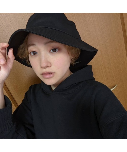 14+（イチヨンプラス）の「無地シンプルバケットハット（ハット・レディース・ブラック/ベージュ/オフホワイト/モカ/ベージュ系その他/ブラック系その他・FREE/LARGE/SMALL）」の19枚目の写真