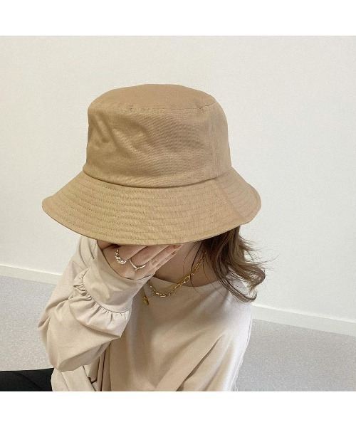 14+（イチヨンプラス）の「無地シンプルバケットハット（ハット・レディース・ブラック/ベージュ/オフホワイト/モカ/ベージュ系その他/ブラック系その他・FREE/LARGE/SMALL）」の20枚目の写真