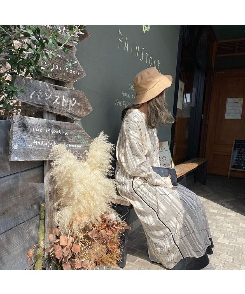 14+（イチヨンプラス）の「無地シンプルバケットハット（ハット・レディース・ブラック/ベージュ/オフホワイト/モカ/ベージュ系その他/ブラック系その他・FREE/LARGE/SMALL）」の22枚目の写真