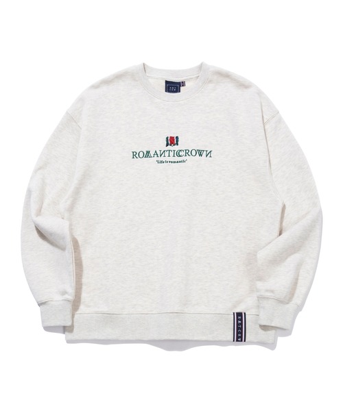 ROMANTIC CROWN(ロマンティッククラウン)の「【ROMANTIC CROWN】INTERVAL LOGO SWEAT SHIRT / ロマンティッククラウン インターバル ロゴ スウェットシャツ(スウェット・メンズ・アイボリー/ネイビー/ライトパープル/イエロー/ブラック・LARGE/X-LARGE/MEDIUM/SMALL)」の3枚目の写真