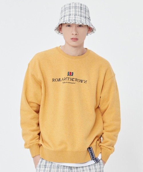 ROMANTIC CROWN(ロマンティッククラウン)の「【ROMANTIC CROWN】INTERVAL LOGO SWEAT SHIRT / ロマンティッククラウン インターバル ロゴ スウェットシャツ(スウェット・メンズ・アイボリー/ネイビー/ライトパープル/イエロー/ブラック・LARGE/X-LARGE/MEDIUM/SMALL)」の12枚目の写真