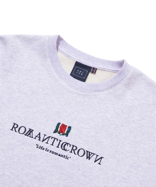 ROMANTIC CROWN(ロマンティッククラウン)の「【ROMANTIC CROWN】INTERVAL LOGO SWEAT SHIRT / ロマンティッククラウン インターバル ロゴ スウェットシャツ(スウェット・メンズ・アイボリー/ネイビー/ライトパープル/イエロー/ブラック・LARGE/X-LARGE/MEDIUM/SMALL)」の6枚目の写真