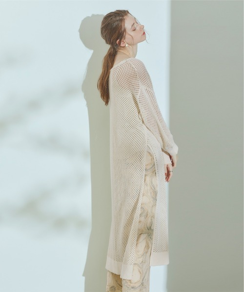 ｽﾘｯﾄ入りﾒｯｼｭﾆｯﾄﾜﾝﾋﾟｰｽ ワンピース Titivate ティティベイト のファッション通販 Zozotown