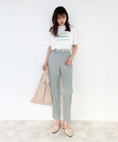 EPIMI E'PIMMY（エピミエピミー）の「センタープレステーパードスラックスパンツ（スラックス・レディース・ブラック/ダークグリーン/オレンジ/レモンイエロー/グレー系その他/グレイッシュブルー・MEDIUM）」の22枚目の写真