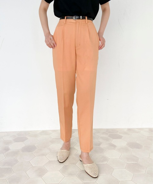 EPIMI E'PIMMY（エピミエピミー）の「センタープレステーパードスラックスパンツ（スラックス・レディース・ブラック/ダークグリーン/オレンジ/レモンイエロー/グレー系その他/グレイッシュブルー・MEDIUM）」の10枚目の写真