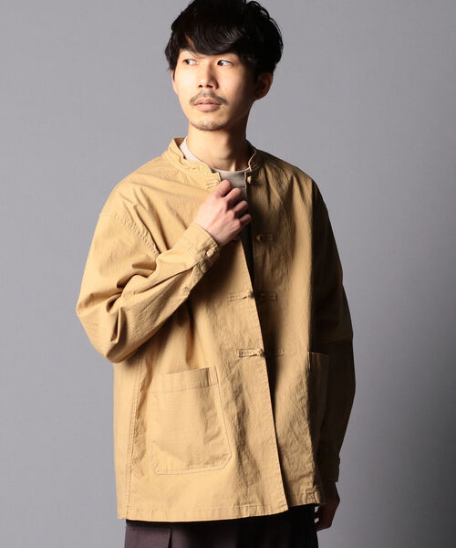 GLOSTER（グロスター）の「カンフーシャツ バンドカラー チャイナ
