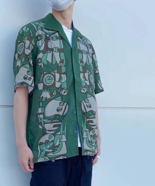 G-STAR（ジースター）の「HAWAIIAN SERVICE REGULAR SHIRT/柄シャツ（シャツ/ブラウス・メンズ・グリーン系その他・SMALL/MEDIUM/X-SMALL/LARGE）」の2枚目の写真