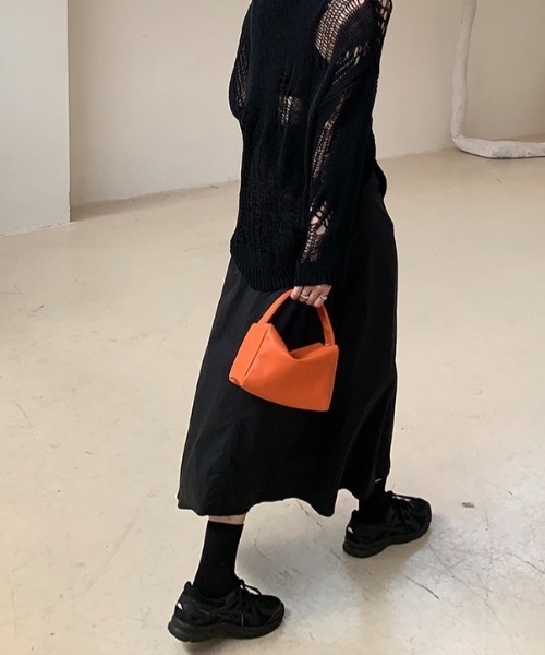 yuue' ( wear )(ユーイ)の「ミニボストンバッグ(ハンドバッグ・レディース・ブラック/オレンジ・FREE)」の5枚目の写真