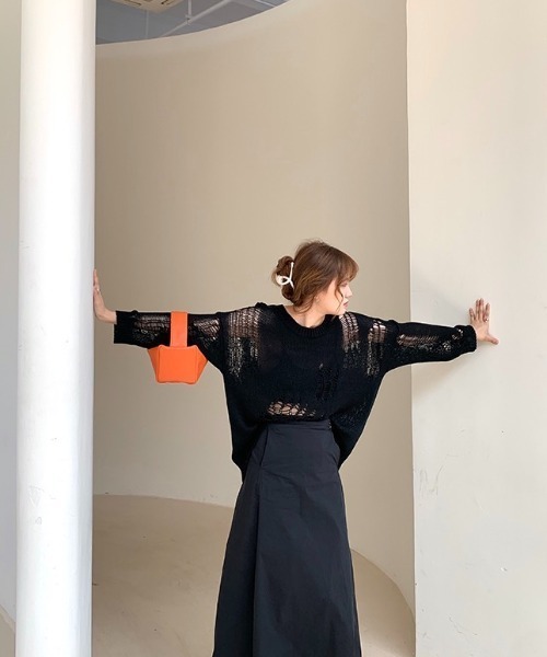 yuue' ( wear )(ユーイ)の「ミニボストンバッグ(ハンドバッグ・レディース・ブラック/オレンジ・FREE)」の10枚目の写真