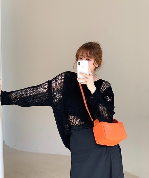 yuue' ( wear )(ユーイ)の「ミニボストンバッグ(ハンドバッグ・レディース・ブラック/オレンジ・FREE)」の19枚目の写真