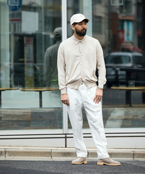 Munsingwear Grand-Slam（マンシングウェア　グランドスラム）の「ペンギン バイ マンシングウェア スタンダードカーディガン メンズ ウェア スポーツウェア メンズ ユニセックス ウェア スポーツウェア ゴルフ（カーディガン/ボレロ・メンズ・ベージュ/ネイビー・S/M/L/XL）」の9枚目の写真