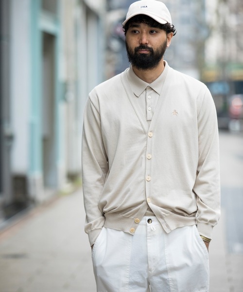 Munsingwear Grand-Slam（マンシングウェア　グランドスラム）の「ペンギン バイ マンシングウェア スタンダードカーディガン メンズ ウェア スポーツウェア メンズ ユニセックス ウェア スポーツウェア ゴルフ（カーディガン/ボレロ・メンズ・ベージュ/ネイビー・S/M/L/XL）」の13枚目の写真