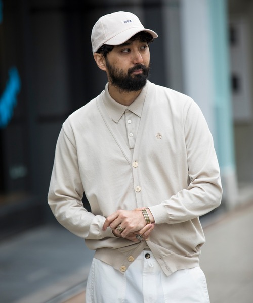 Munsingwear Grand-Slam（マンシングウェア　グランドスラム）の「ペンギン バイ マンシングウェア スタンダードカーディガン メンズ ウェア スポーツウェア メンズ ユニセックス ウェア スポーツウェア ゴルフ（カーディガン/ボレロ・メンズ・ベージュ/ネイビー・S/M/L/XL）」の3枚目の写真