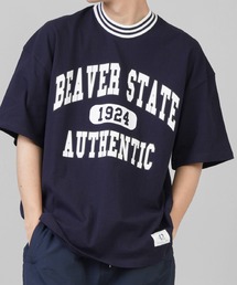 SPINNS | 【ゆるシルエット】カレッジロゴ半袖Tシャツ(Tシャツ/カットソー)