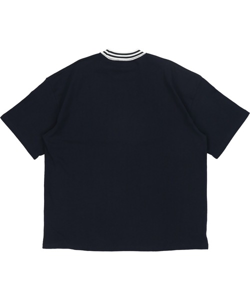 SPINNS（スピンズ）の「【ゆるシルエット】リブラインカレッジロゴ半袖Tシャツ（Tシャツ/カットソー・メンズ・ホワイト/ダークグリーン/ネイビー/イエロー/ダークブルー/ワイン・ONESIZE）」の20枚目の写真