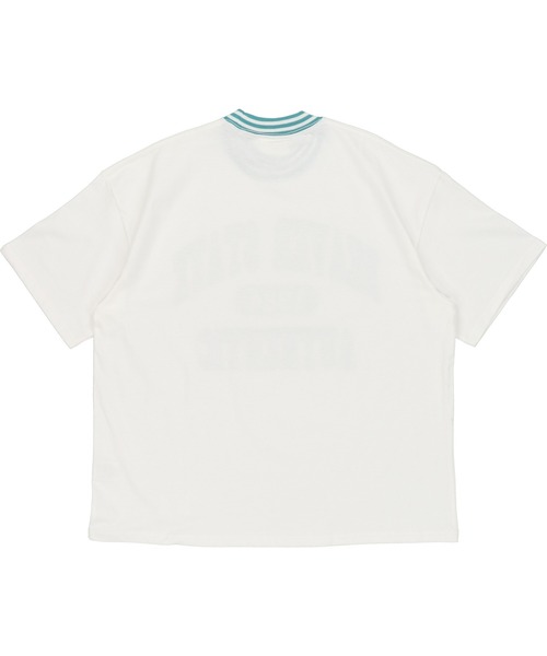 SPINNS（スピンズ）の「【ゆるシルエット】リブラインカレッジロゴ半袖Tシャツ（Tシャツ/カットソー・メンズ・ホワイト/ダークグリーン/ネイビー/イエロー/ダークブルー/ワイン・ONESIZE）」の16枚目の写真