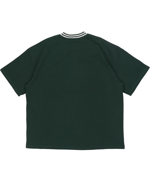 SPINNS（スピンズ）の「【ゆるシルエット】リブラインカレッジロゴ半袖Tシャツ（Tシャツ/カットソー・メンズ・ホワイト/ダークグリーン/ネイビー/イエロー/ダークブルー/ワイン・ONESIZE）」の18枚目の写真