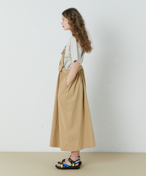 FRAPBOIS（フラボア）の「ルピーサロペ（サロペット/オーバーオール・レディース・ベージュ/グレイッシュベージュ・1/0）」の6枚目の写真