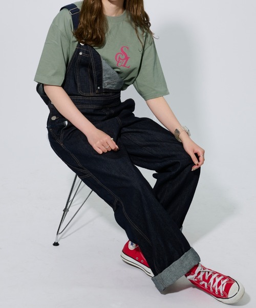 SCULPTOR(スカルプター)の「FLOCKING SYMBOL LOGO TEE/フロッキングシンボルロゴティーシャツ(Tシャツ/カットソー・レディース・オフホワイト/カーキ/モカ/ライトピンク/チャコールグレー/ホワイト/ネイビー/ブラック・MEDIUM/LARGE/X-LARGE/SMALL)」の22枚目の写真