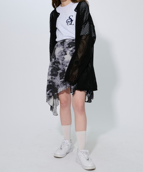 ★SCULPTOR★ Flocking Symbol Logo Tee Navy SC24S293NA SCULPTOR（スカルプター）の「FLOCKING SYMBOL LOGO TEE/フ