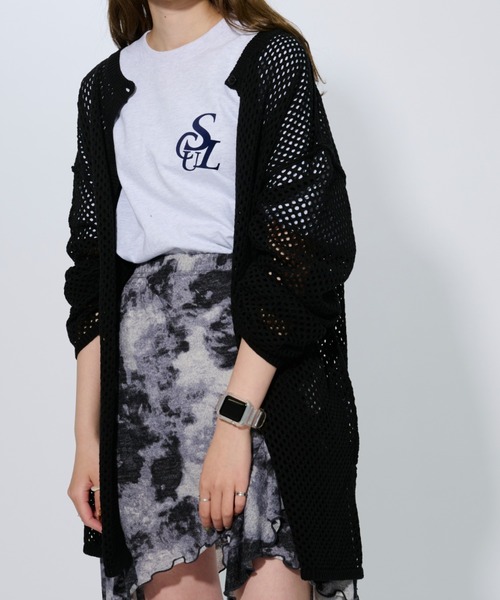 SCULPTOR(スカルプター)の「FLOCKING SYMBOL LOGO TEE/フロッキングシンボルロゴティーシャツ(Tシャツ/カットソー・レディース・オフホワイト/カーキ/モカ/ライトピンク/チャコールグレー/ホワイト/ネイビー/ブラック・MEDIUM/LARGE/X-LARGE/SMALL)」の9枚目の写真