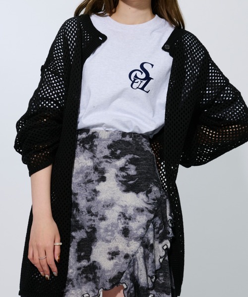 SCULPTOR(スカルプター)の「FLOCKING SYMBOL LOGO TEE/フロッキングシンボルロゴティーシャツ(Tシャツ/カットソー・レディース・オフホワイト/カーキ/モカ/ライトピンク/チャコールグレー/ホワイト/ネイビー/ブラック・MEDIUM/LARGE/X-LARGE/SMALL)」の10枚目の写真