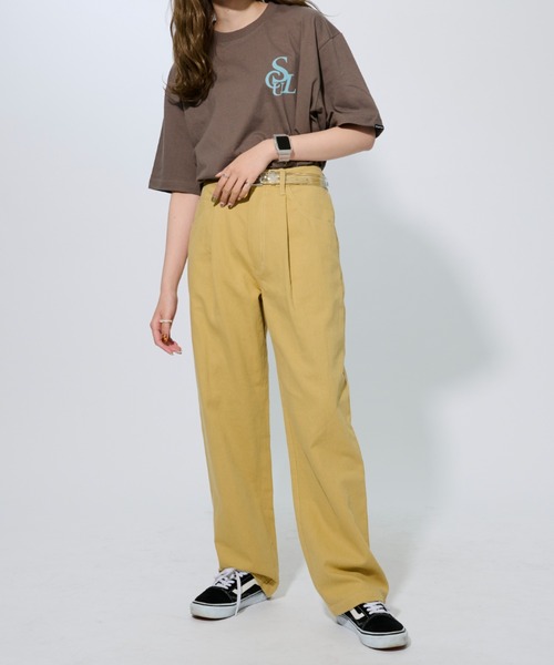 SCULPTOR(スカルプター)の「FLOCKING SYMBOL LOGO TEE/フロッキングシンボルロゴティーシャツ(Tシャツ/カットソー・レディース・オフホワイト/カーキ/モカ/ライトピンク/チャコールグレー/ホワイト/ネイビー/ブラック・MEDIUM/LARGE/X-LARGE/SMALL)」の19枚目の写真