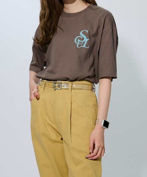 SCULPTOR(スカルプター)の「FLOCKING SYMBOL LOGO TEE/フロッキングシンボルロゴティーシャツ(Tシャツ/カットソー・レディース・オフホワイト/カーキ/モカ/ライトピンク/チャコールグレー/ホワイト/ネイビー/ブラック・MEDIUM/LARGE/X-LARGE/SMALL)」の15枚目の写真