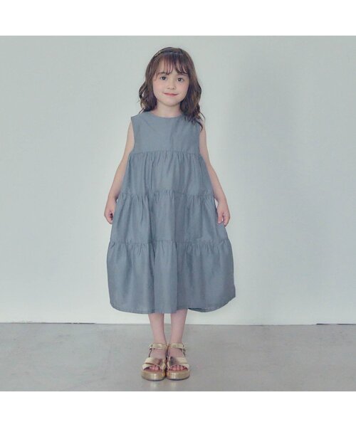 BREEZE（ブリーズ）の「/【WEB限定】 ティアードマキシ丈ワンピース（ワンピース・キッズ・ブラック/イエロー/オレンジ/ブルー・100/110/120/80/90/130/140）」の5枚目の写真