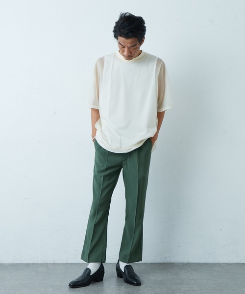 Lui's（ルイス）の「アンクルカットフレアパンツ（スラックス・メンズ・ブラック/グリーン/アイボリー・SMALL/MEDIUM）」の18枚目の写真