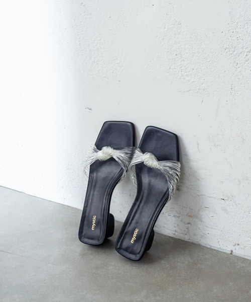 mystic（ミスティック）の「クリア結び目サンダル（サンダル・レディース・ブラック/ピンク/クリア・36/37/38）」の5枚目の写真