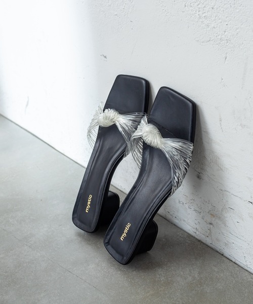 mystic（ミスティック）の「クリア結び目サンダル（サンダル・レディース・ブラック/ピンク/クリア・36/37/38）」の7枚目の写真