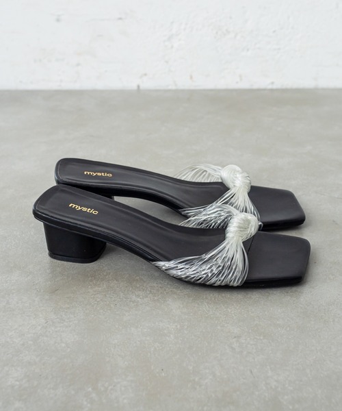 mystic（ミスティック）の「クリア結び目サンダル（サンダル・レディース・ブラック/ピンク/クリア・36/37/38）」の9枚目の写真
