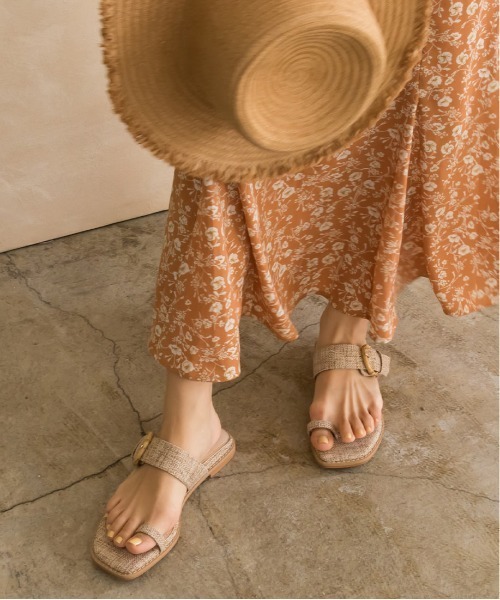 RANDA（ランダ）の「バンブーバックルサムリングサンダル（サンダル・レディース・ベージュ/グリーン/ブラウン・M/L/LL/S）」の7枚目の写真