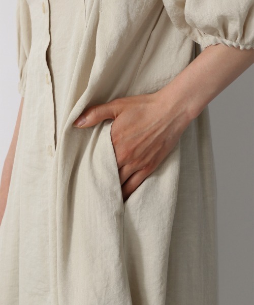 LOWRYS FARM（ローリーズファーム）の「タックボリュームワンピースＳＳ　949025（ワンピース・レディース・チャコールグレー/パープル/アイボリー・FREE）」の11枚目の写真