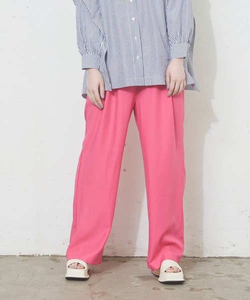 kivi（キヴィ）の「タックラフパンツ（その他パンツ・レディース・オレンジ/グリーン/アイボリー/レッド系その他/ブラック/ダークグリーン/ベージュ/ピンク/ブルー・M/L）」の7枚目の写真