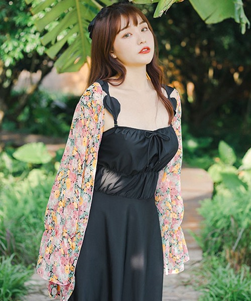 安い買取店舗 セール レディース水着 小花柄ガウン フリルフレアワンピース ショーツ 3点セット 水着 Teddyshop テディショップ のファッション 現品限り一斉値下げ高評価 Arenatheatre Net