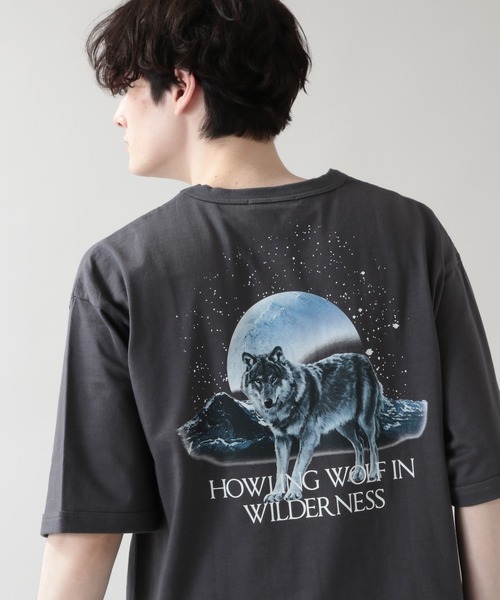 RAGEBLUE(レイジブルー)の「アニマルプリント/刺繍Tシャツ/953082(Tシャツ/カットソー・メンズ・ブラック/ダークグリーン・MEDIUM/LARGE)」の2枚目の写真