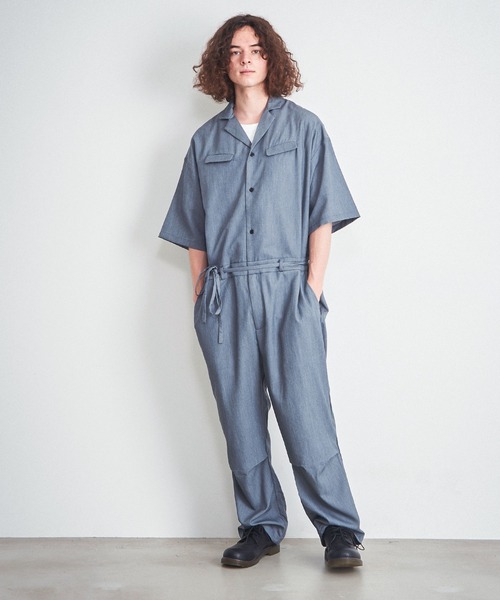 【ZOZO限定】Revo. TR OPEN COLLAR JUMP SUITS オープンカラー ジャンプスーツ