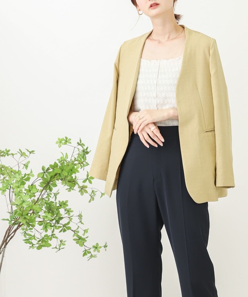 SENSE OF PLACE by URBAN RESEARCH（センスオブプレイスバイアーバンリサーチ）の「メローキリカエスクエアネックタンクトップ（タンクトップ・レディース・ブラック/グリーン/アイボリー・ONE）」の11枚目の写真