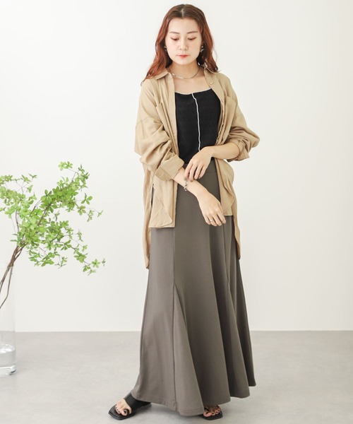 SENSE OF PLACE by URBAN RESEARCH（センスオブプレイスバイアーバンリサーチ）の「メローキリカエスクエアネックタンクトップ（タンクトップ・レディース・ブラック/グリーン/アイボリー・ONE）」の12枚目の写真