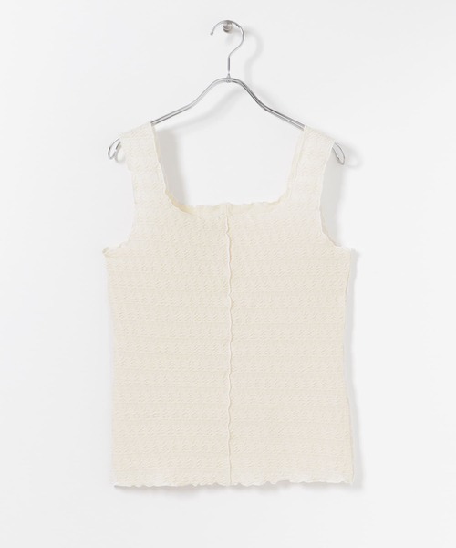 SENSE OF PLACE by URBAN RESEARCH（センスオブプレイスバイアーバンリサーチ）の「メローキリカエスクエアネックタンクトップ（タンクトップ・レディース・ブラック/グリーン/アイボリー・ONE）」の14枚目の写真