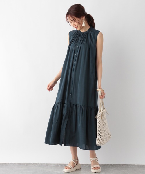 GLOBAL WORK（グローバルワーク）の「エアリーボイルティアードワンピース/950300（ワンピース・レディース・ダークグレー/ブラウン系その他6/グリーン系その他6/パープル系その他2・MEDIUM/LARGE）」の3枚目の写真